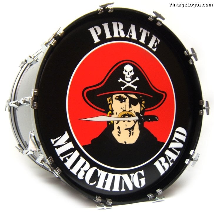 Pirate Marching Band Marching Drumhead