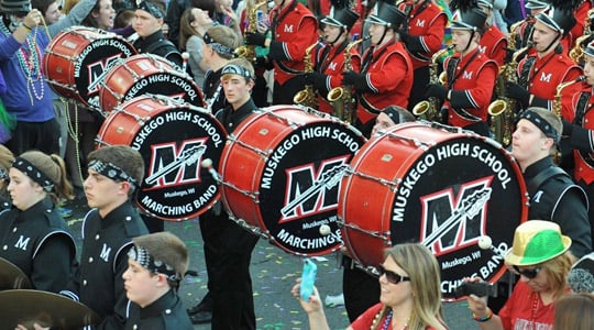 marching band bass drums