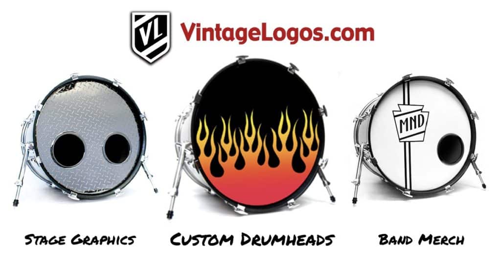 Vintage Logos - Custom Drumheads, Stage Graphics & Band Merch