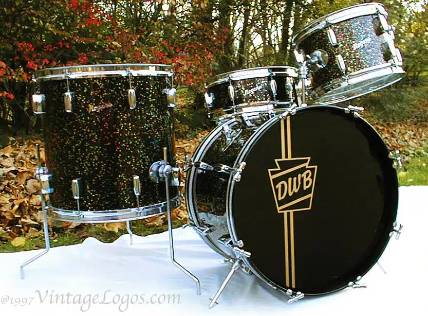 Bass Drum Shield Logo - Vintage style logos for drum kits • Vintage Logos
