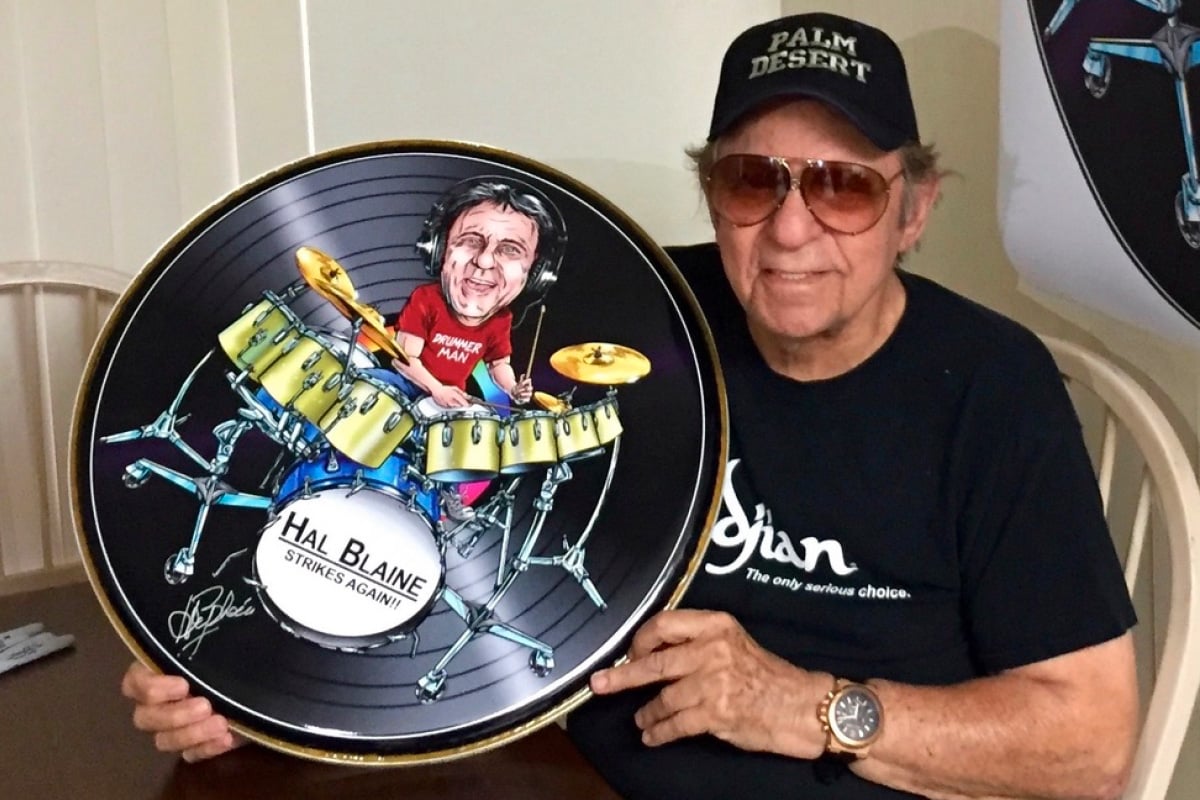 Hal Blaine – Drummer with souvenir drumhead48